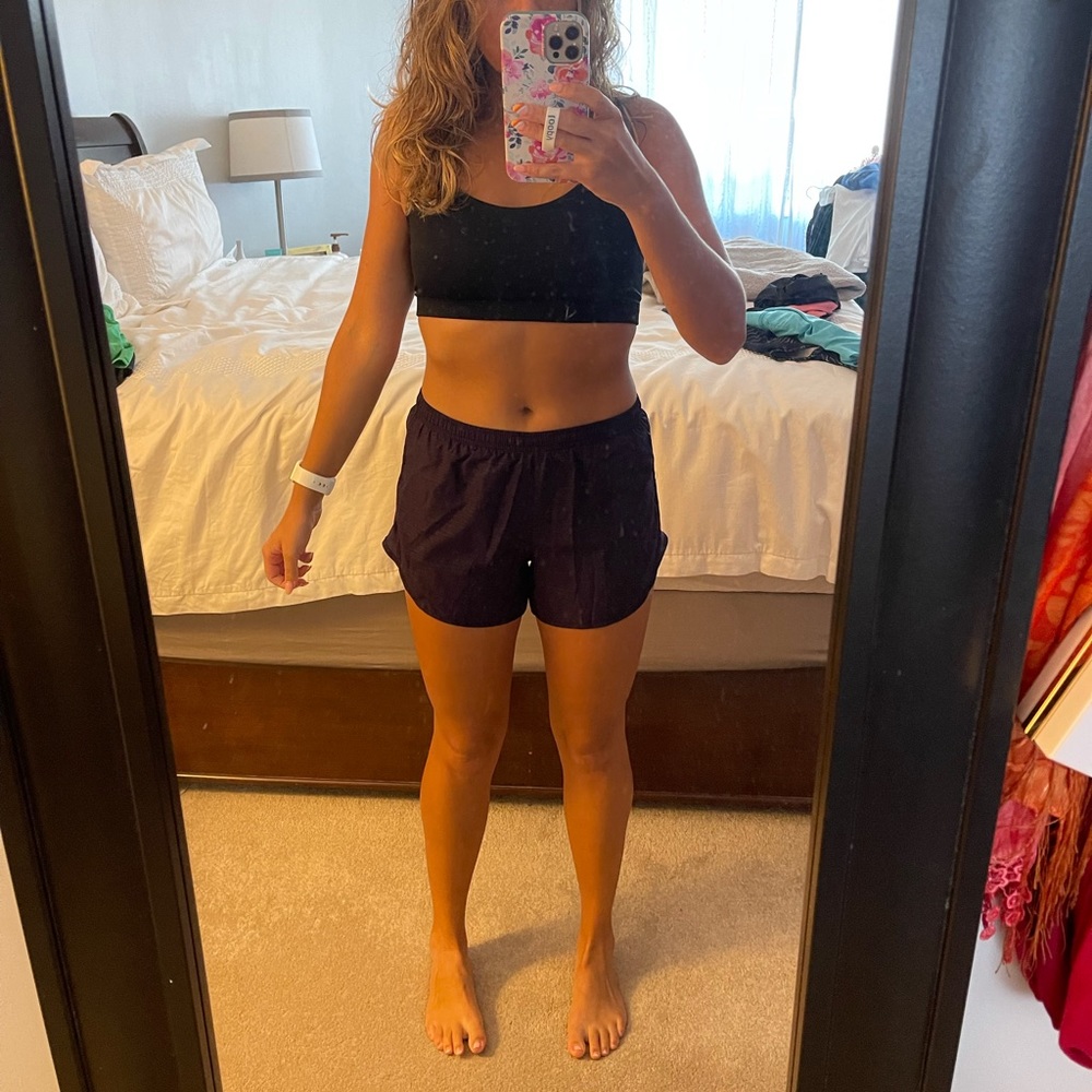 Dark purple Nike running shorts